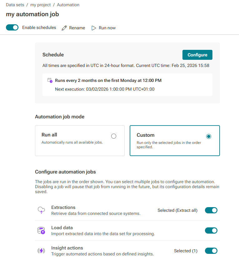 Automation configured