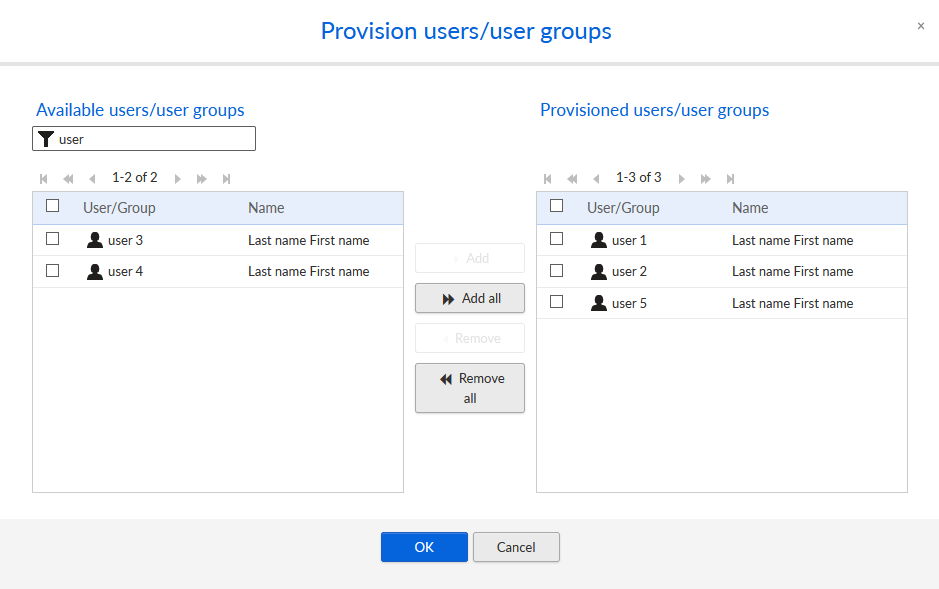Provision users