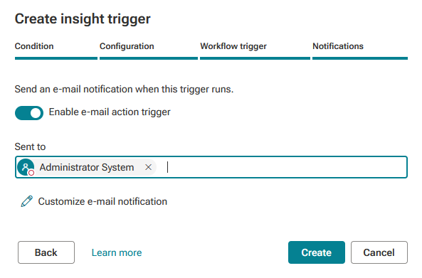 E-mail notification