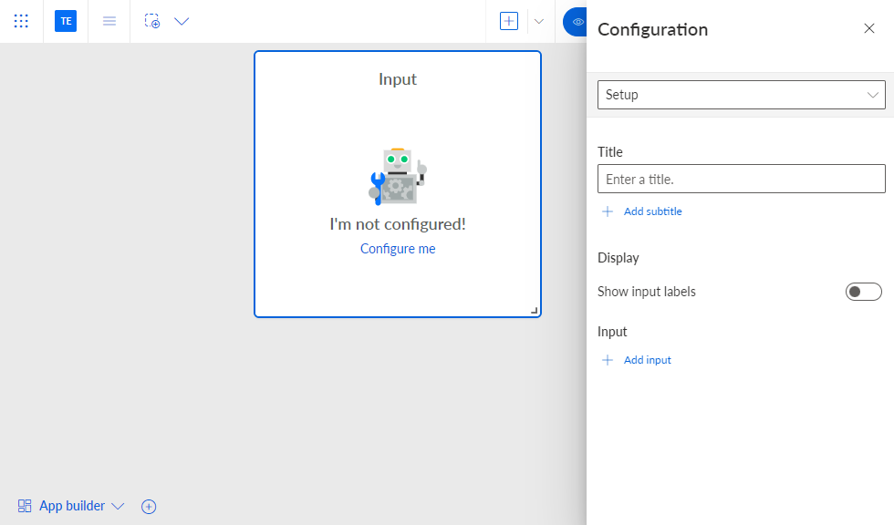 Input component