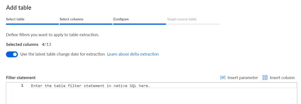 Delta extraction