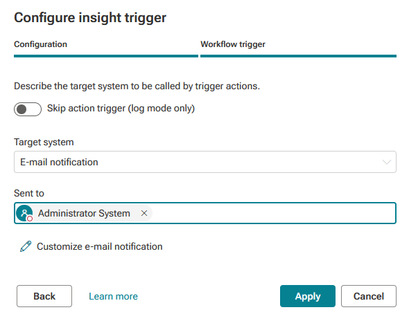 Insight trigger notifications